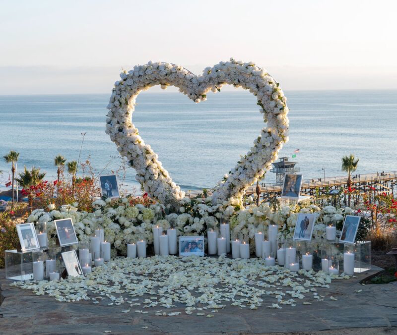 Heart flower arch
